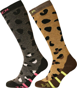 Ladies Ski Socks Placed Animal skisokken