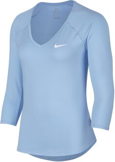 verbrand opening Behoren Nike Pure 3/4 shirt Dames Blauw | Bestel online » Intersport.nl