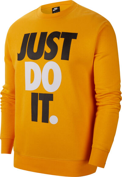 Nike Sportswear Just Do It Fleece sweater Heren Geel | Bestel online »