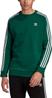adidas 3-Stripes Crew sweater Groen Bestel online Intersport.nl