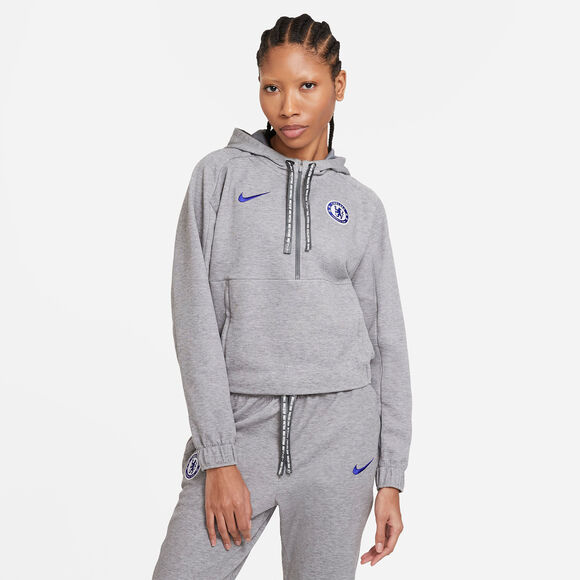 Chelsea FC Cropped 1/2-Zip hoodie