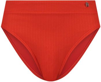 High-Waist Fiery Red bikinibroekje