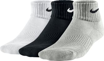 Cotton Cushion Quarter 3-pack sokken